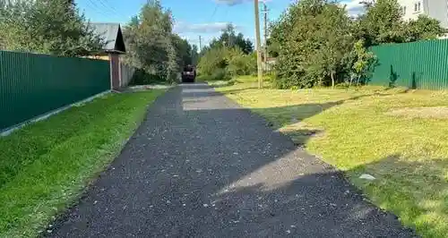 Укладка асфальтовой крошки
